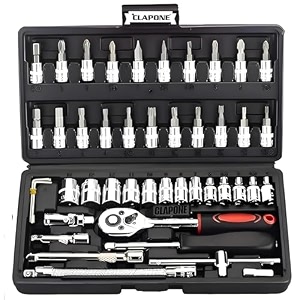 clapone tool kit socket ratchet wrench set socket wrenchscrewdriver setbike toolgoti setsocket screwdriver setsocket wrenchesauto repairscarmotorcyclebike repair 46 black
