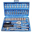 CLAPONE Tool Kit Socket Ratchet Wrench Set Socket Wrench/Screwdriver set/Bike Tool/Goti Set/Socket Screwdriver Set/Socket Wrenches/Auto Repairs/Car/Motorcycle/Bike Repair (46, Blue)