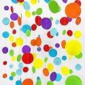 Rainbow Party Decorations Colorful Circle Dots Hanging Paper Garland Streamer Backdrop Multi Color Polka Dot Banner for Birthday Bachelorette Engagement Wedding Bridal Shower Pride Party Supplies