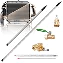 47" & 24" Radiator Cleaning Wand 2-Piece Set - 4500 PSI Stainless Steel Dual Water/Air Radiator cleaner Cleaner w/Pressure Washer Gun Adapter & Tips for Cars, Trucks, RVs, Heavy Equipment