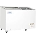 EMPURA 47" Chest Freezer with Oblique Curved Lid | Merchandiser Beverage Display Fridge for Convenience Grocery Store | 9.7 Cu. Ft. | 47.05"W x 25.75"D x 36.89"H, White Exterior Steel, 115V, 1PH, ETL