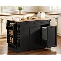 47.6" Kitchen Island with Storage,Folding Island Table for Kitchen