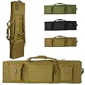 48" 42" 36" Double Rifle Case Backpack, Lockable Heavy Duty Padded Gun Bag
