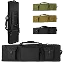 48" 42" 36" Double Rifle Case Backpack, Lockable Heavy Duty Padded Gun Bag