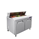 48" Coolchef Mega Top Refrigerated Sandwich Prep Table.NSF, ETL &amp; DOE Certified.Energy-Efficient.Commercial-Grade Stainless Steel.Easy Maintenance