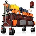 Originsure 300L Collapsible Beach Wagon Cart with Big Wheels, 560lbs, Red