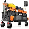 Originsure 300L Collapsible Beach Wagon Cart with Big Wheels, 560lbs, Grey