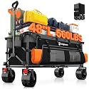 Originsure 300L Foldable Beach Wagon Cart with Big Wheels,560lbs,Grey&amp;Black