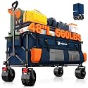 Originsure 300L Collapsible Beach Wagon Cart with Big Wheels, 560lbs, Blue