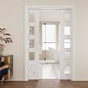 Pocket Door,5-Lite Clear Glass Doors,French 48x80 Sliding Door