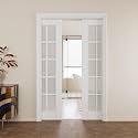 Pocket Door,10-Lite Frosted Glass Doors,Solid Door,48x80 Door