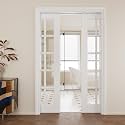 Pocket Door,10-Lite Clear Glass Doors,French 48x96 Sliding Door