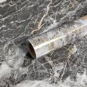 48"x79" Gray Marble Contact Paper Dark Granite Peel and Stick Wallpaper for Kitchen Countertops Waterproof Thick Removable Self Adhesive Vinyl Wrap for Bathroom Table