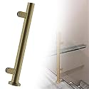 48 44 40 36 32 28 24 in Height Round Glass Railing Post, Glass Stair Railing Post System for Atrium Dividers, Stainless Steel Pillar Clamps Vitreous(B-Edge,Height 44in/110cm)