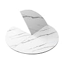 48 to 95 in Diameter Foldable Table Top Extender, Temporary Table Top Replace, Large Wood Round Foldable Table (Stone, 55.1in)
