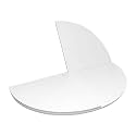 48 to 95 in Diameter Foldable Table Top Extender, Temporary Table Top Replace, Large Wood Round Foldable Table (White, 74.8in)