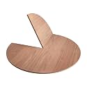 48 to 95 in Diameter Foldable Table Top Extender, Temporary Table Top Replace, Large Wood Round Foldable Table (Wood, 78.7in)