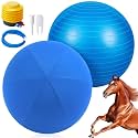 48 Inch Giant Herding Ball for Horses with Covers and Pump, Blue