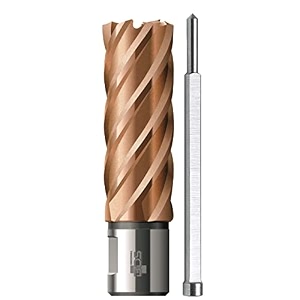 48 mm diameter annular cutters carbide coated in high speed steel hss annular core cutter carbide coated gold color cutting length 55mm broach core cutting tool