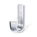 48 Pack 2-Inch Galvanized Steel Cable Support J-Hook with Retainer Clips - 48 Pack - Efficient Cable Management &amp; Organization Solution