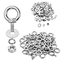 48 Pack M5 Stainless Steel Eye Bolts with Nuts &amp; Washers, M5x0.45 L