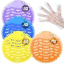 48 Pack Urinal Deodorizer Screen with 100 Gloves, Odor Protection