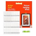 48 Pairs(96strips) Small Picture Hanging Strips Heavy Duty, Removable Hook and Loop Strips,Picture Hanging kit Damage Free, Picture Hangers Adhesive Strips Perfect for Wall Art Hanging