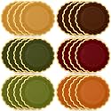 48 Pcs Fall Paper Plates 9 Inch Scalloped Paper Plates