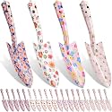 48 Pcs Floral Garden Shovels Bulk Gardening Gift, Pink Daisy