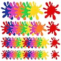 48 Pcs Paint Splatter Felt Cutouts Mats 4 Size Colorful Classroom Decor