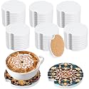 48 Pcs Sublimation Coasters Blanks, Ceramic Car Coasters, 2.6 Inch
