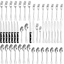 48-Piece Silverware Set for 8 with Steak Knives, Stainless Steel Flatware Set, 18/8 Food Grade Cutlery Set, Mirror Polished, Rust Resistant, Dishwasher Safe, Tableware Set for Home &amp; Restaurant