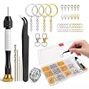488 PCS Pin Vise Hand Drill with Keychain Making Kit