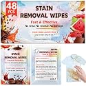 48CT Stain Remover Wipes,Portable Travel-Size Laundry Wipes for Clothes
