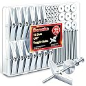 48Pcs 1/4 Inch Toggle Bolts, Butterfly Anchors Heavy Duty Drywall Anchors and Screws Kit, Toggle Bolts and Wing Nut Kit with Nuts Washers for Hollow Wall, Ceiling (12 Sets)
