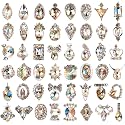 48pcs Rhinestones for Nails, Nail Diamonds Glass Crystal AB Metal Gems Jewels Stones for 3D Nails Art Decoration