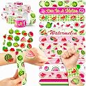 48PCS Watermelon Party Favors Decoration Temporary Tattoos & Slap Bracelets