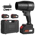 48V Cordless Air Duster Blower with 2 Lithium-Ion Batteries | High-Power Handheld Dust Cleaner for Computer, Car & Home | Portable Electric Blower with Strong Airflow & Rechargeable Battery Pack