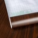 48x354inch Extra Wide Dark Brown Wood Grain Wallpaper Peel and Stick Thick Matte Black Walnut Textured Contact Paper Waterproof Self Adhesive Furniture Stickers Vinyl Wall Stickers Chocolate Brown