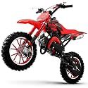 Kids Dirt Bike,2-Stroke Gas Dirt Bike,Burgundy,CPC Listed