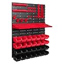 ZOOMELLA 49Pcs Wall Mounted Board Tool Organizer Set Garage Storage Rack for Workshop Home & Garden