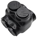 4AWG-500Kcmil Insulated 2 Port Inline Splice Connector Black Wire Connectors,Allen Hex 3/8" Insulated Cable Connectors Pre-Loaded Oxide Inhibitors,UL Listed(1pcs)