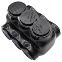4AWG-500Kcmil Insulated 3 Port Inline Splice Connector Black Wire Connectors,Allen Hex 3/8" Insulated Cable Connectors Pre-Loaded Oxide Inhibitors,UL Listed(1pcs)