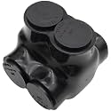 4AWG-600Kcmil Insulated 2 Port Inline Splice Connector Black Wire Connectors,Allen Hex 3/8" Insulated Cable Connectors Pre-Loaded Oxide Inhibitors,UL Listed(1pcs)