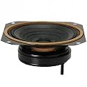 4C3PAB 4" Indoor Square Frame Loudspeaker with Cloth Surround, 96 dB, 8 Ohms, Black