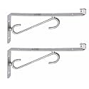 4ever Stainless Steel SL Type Shelf Bracket for Glass Shelves Heavy Duty Stainless Steel Shelf Holders for Floating Wall Shelves (6 Inches, Pack of 2)