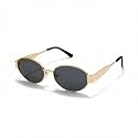 4Flaunt Retro Oval Sunglasses For Women &amp; Men | Trending, Stylish &amp; Durable Metal Frame Vintage 90s Sunglasses With UV 400 Protection Lenses