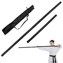 4ft - 6ft Adjustable Collapsible Bo Staff, Foam-Padded Martial Arts Training Staff for Yoga Stick & Safe Practice - Portable with Carry Bag