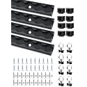 4FT Aluminum L Track Rail (4 Pack) – Heavy Duty Single Slot Track with O-Ring Tie Downs & Mounting Screws, Universal L-Track Tie Down System for Trailer, Van, Truck & RV