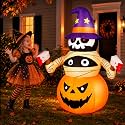 4FT Inflatable Halloween Decoration Outdoor Blow Pumpkin Stacker Yard Decor